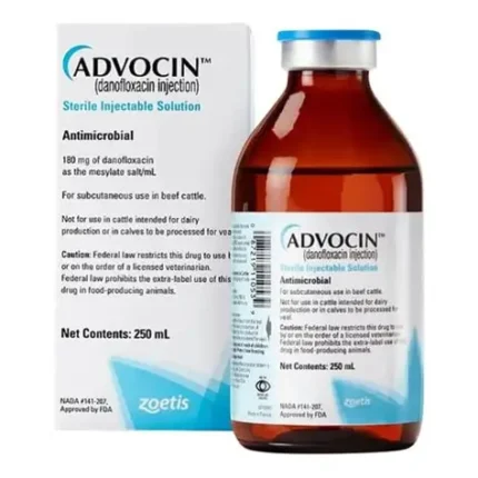 Buy Advocin 250ml Injection (danofloxacin) Antimicrobial for Beef Cattle Online