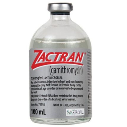 Buy Zactran 100ml Injection (gamithromycin) for Beef and Non-Lactating Dairy Cattle Online
